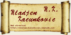 Mlađen Kačunković vizit kartica